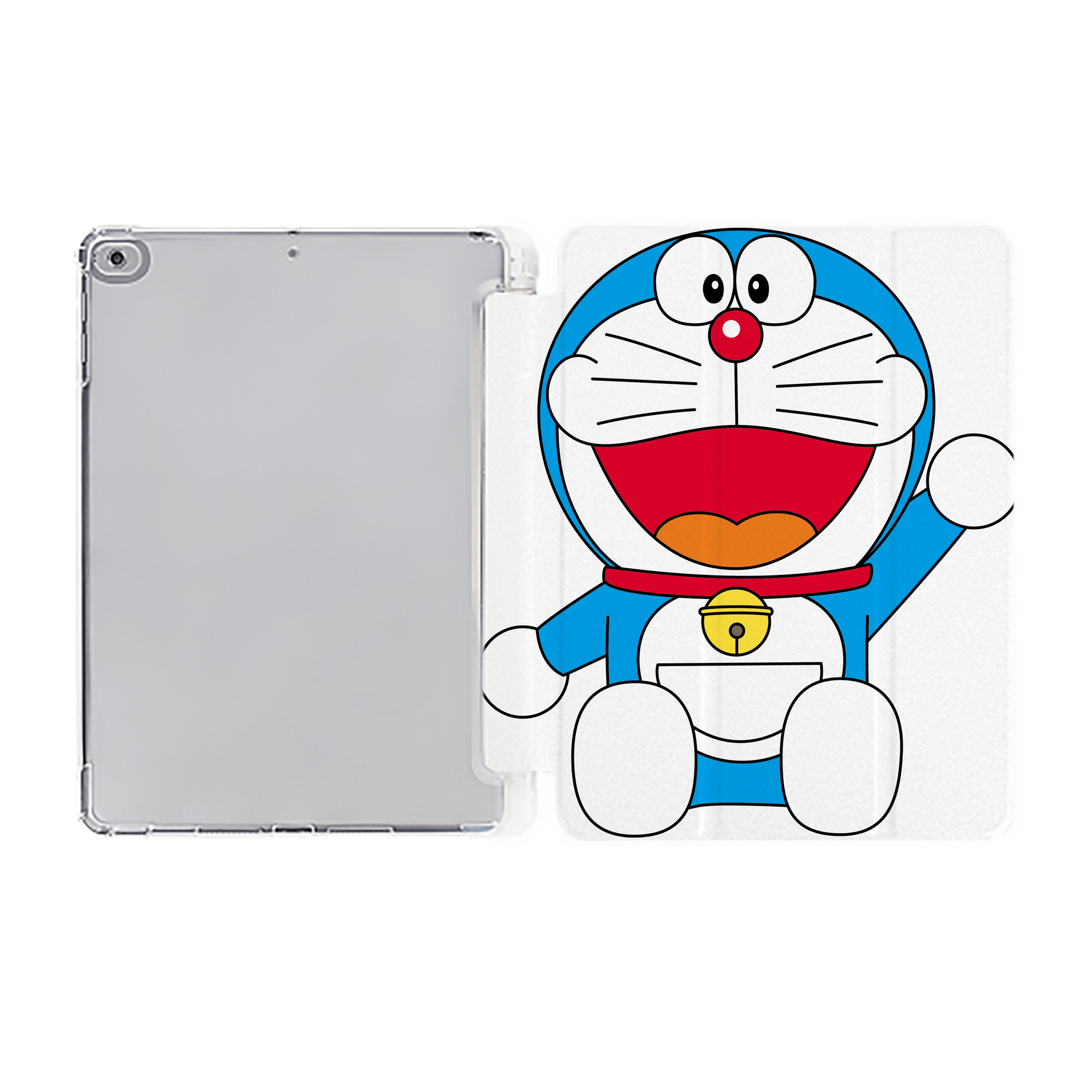 （画像用） ドラえもん Doraemon IPad ケース ペン収納付き 三つ折りスタンド PUレザー×シリコン 対応機種9.5/10.5/10.9インチ
